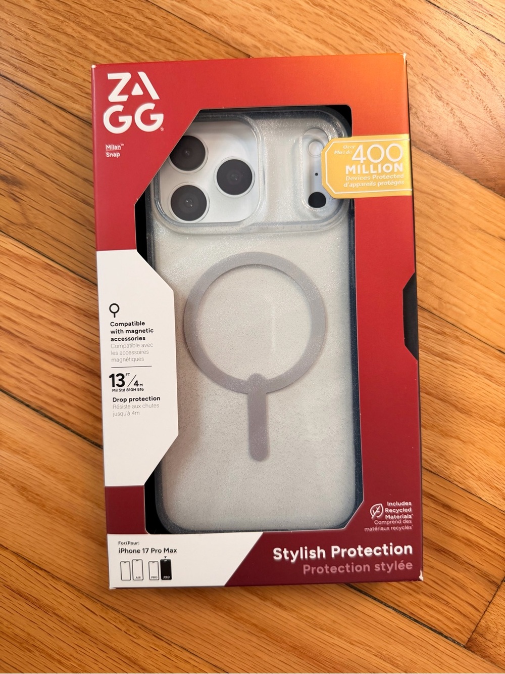 ZAGG MILAN SNAP GLITTER SWIRL
Magnetic-Compatible iPhone 17 Pro Max Case